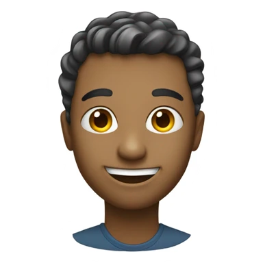 A smiling head tilted left  sticker