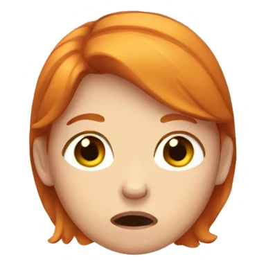 Ginger hair girl crying sticker