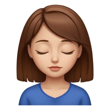 Girl one  eye closed  sticker