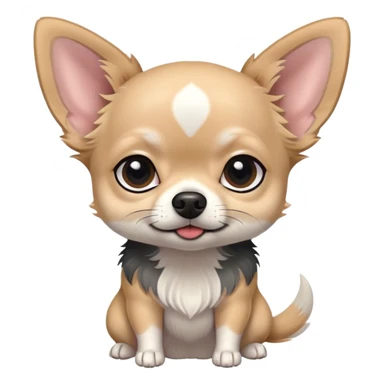 Shizu Chihuahua grey and black fur sticker