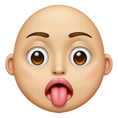 rolled eyes tongue out sticker