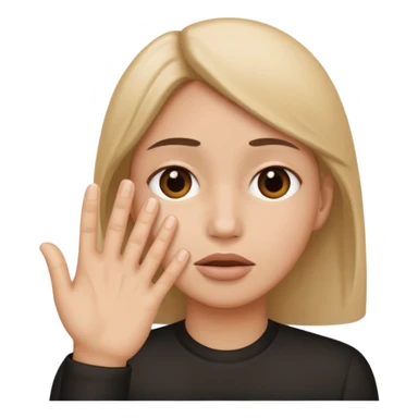 Hand over face  sticker