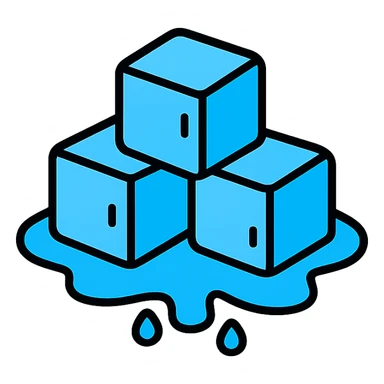 melting ice cubes sticker