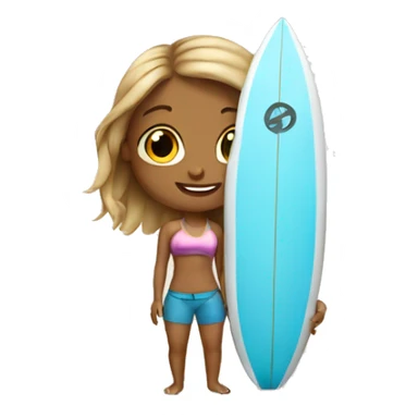 Cute surfer girl sticker