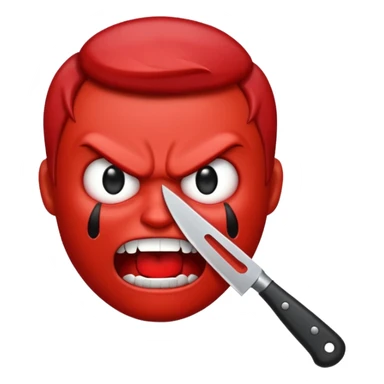 Emoji mit Messer böse sticker