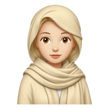 A woman wearing a cream pashmina who likes to walk sticker