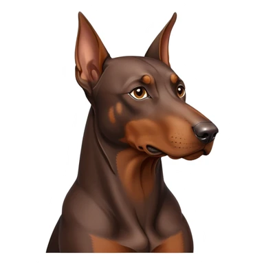 Brown doberman sticker
