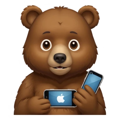 A bear cooking an iphone sticker