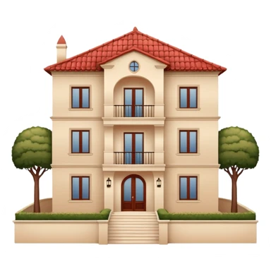 white 3 floor villa sticker
