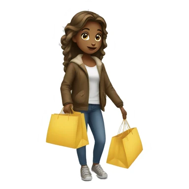 Girl shopping  sticker