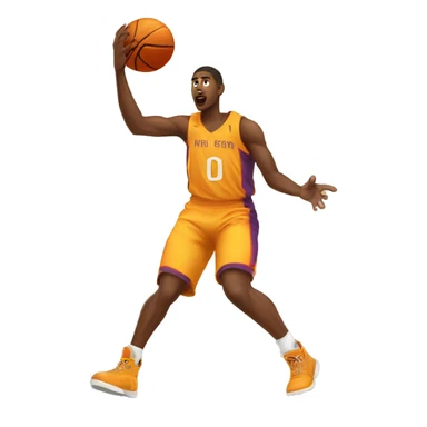 A basketball player doing a no look pass to a teammate  sticker