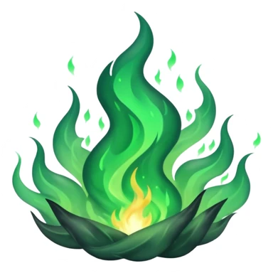underworld with green flames sticker