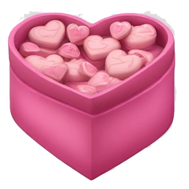 Pink aesthetic Pralinés in a heartbox sticker