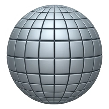 sphere covered with grid lines sticker