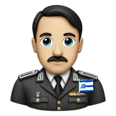 Hitler qui porte le drapeau de Israël sticker