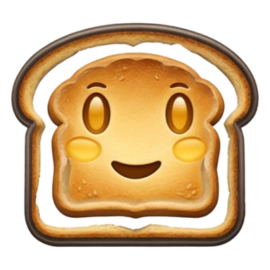 toasted bread on malted butter no face sticker