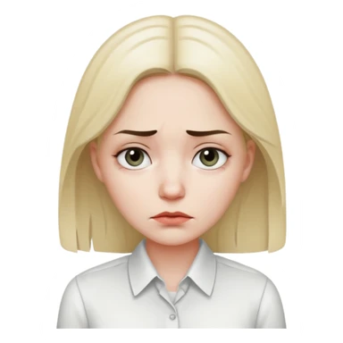 sad women office worker sticker