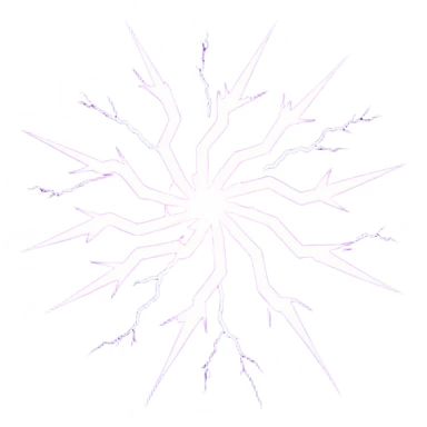 Combination of red blue lightening creating purple lightening in circle shape sticker