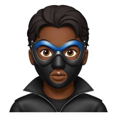 bdsm slave leather mask sticker