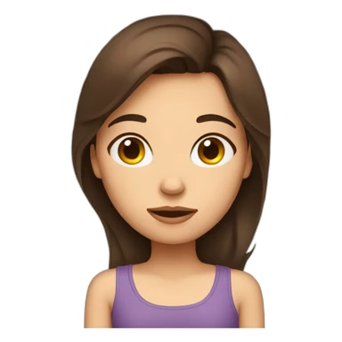 sleepy brunette girl sticker