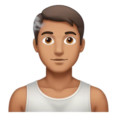 a man appearing in a poof of smoke like magic sticker