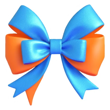 Blue sparkly bow sticker
