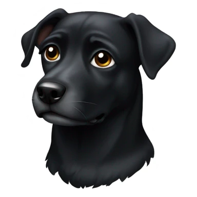 Black medium size dog sticker