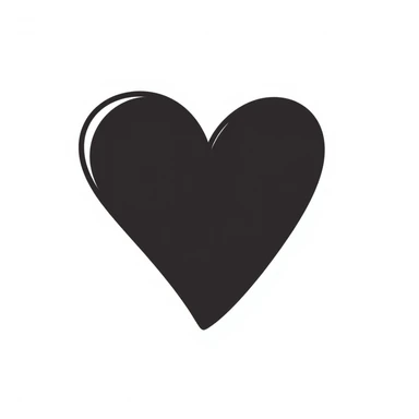 heart symbol representing the concept of love, hand drawn doodle style sticker