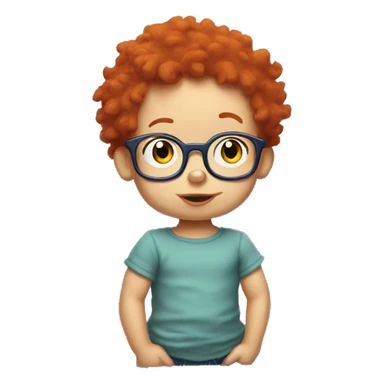 rugrats Redhead baby with glasses sticker