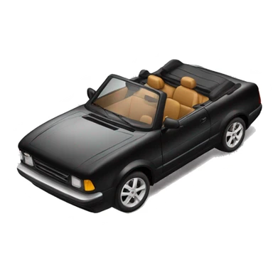 car cabriolet black with a sunset background sticker