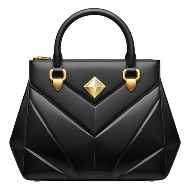 Realistic detailed luxury bag made from black diamond sticker