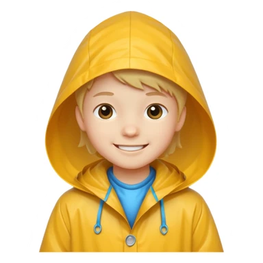 kid with raincoat sticker