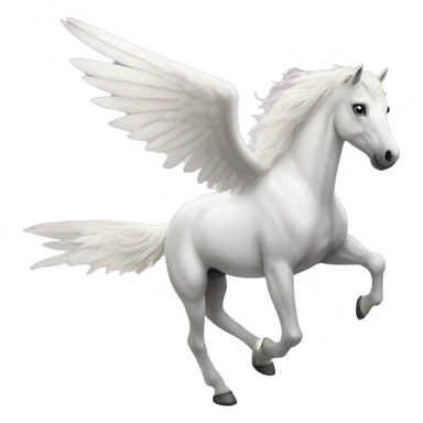 white horse with wings sticker