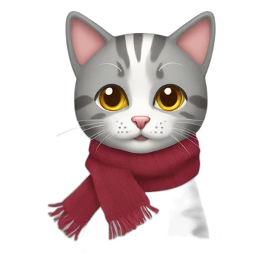 Wirehair cat with a scarfs  sticker
