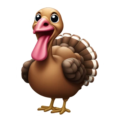 Turkey with tounge out  sticker