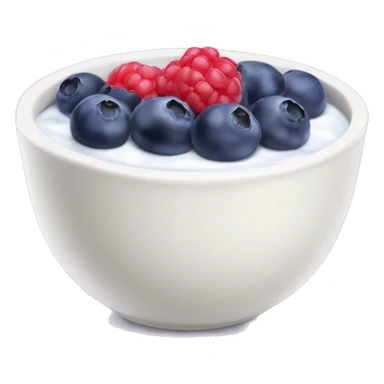 yogurt bowl with bluberries on top sticker