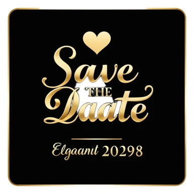 Save the date  sticker