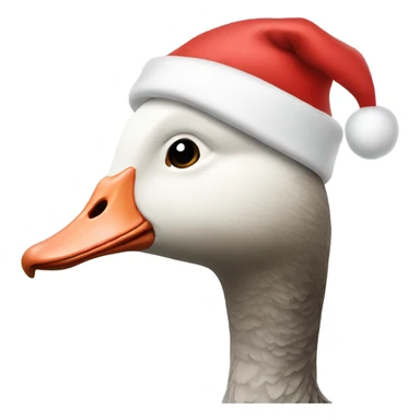 Goose wearing Santa hat sticker
