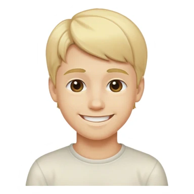 blonde boy smiling at viewer sticker