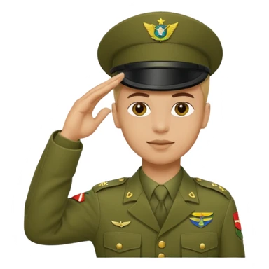 Faça o uniforme do EXÉRCITO BRASILEIRO em um soldado fazendo continência  sticker