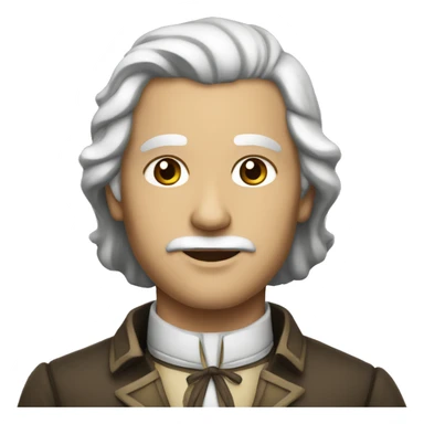 an american colonist, white skin, brown eyes, wearing a traditional suit sticker