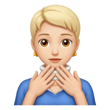 Hands on neck sticker