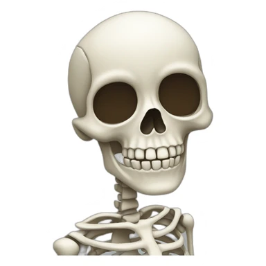 skeleton with a hand in his forehead sticker