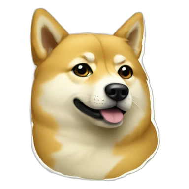Dogecoin with dollars sticker