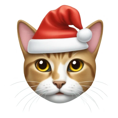 Cat with Santa hat sticker