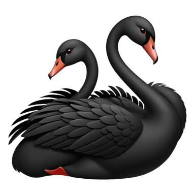 Black swan sticker