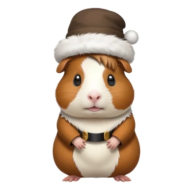 Guinea pig with costume sticker