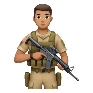 American marine holding ar15 sticker