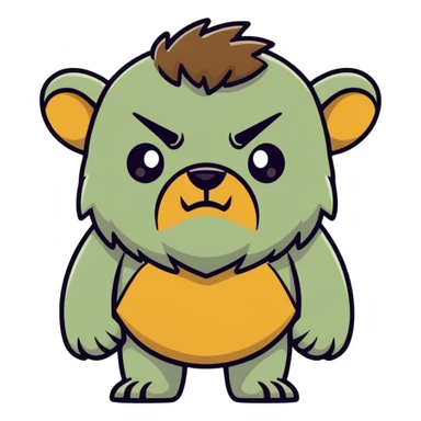 A sad bugbear sticker