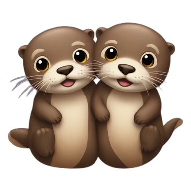 Two otters in love sticker